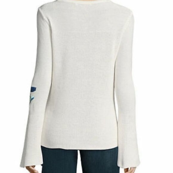 St. John’s Bay Crewneck Sweater Embroidered Floral - Picture 2 of 11